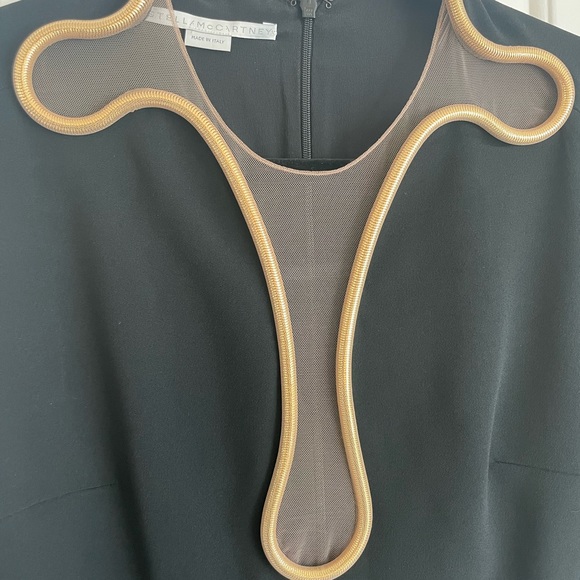 Stella McCartney Isabela Chain-Trim Mini Dress Black Womens - Picture 4 of 11